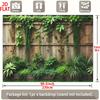 Cozy Backyard Tapestry, Rustic Wood Fence with Trailing Ivy and Greenery Print Backdrop