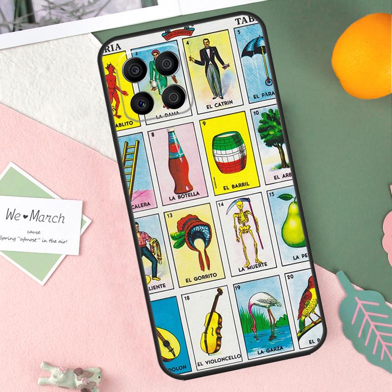 Mexican Bingo Loteria Case For Honor 200 Lite 50 70 90 X9b X9a X8b X8a X8 X9 X9c Honor Magic 7 Pro 5 6 Lite Cover