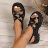 Mode 2025 NEU Elegant und modisch Sommer Sandalen Plateau Keilabsatz Mode Damenschuhe Neu Lackleder Damen Sandalen