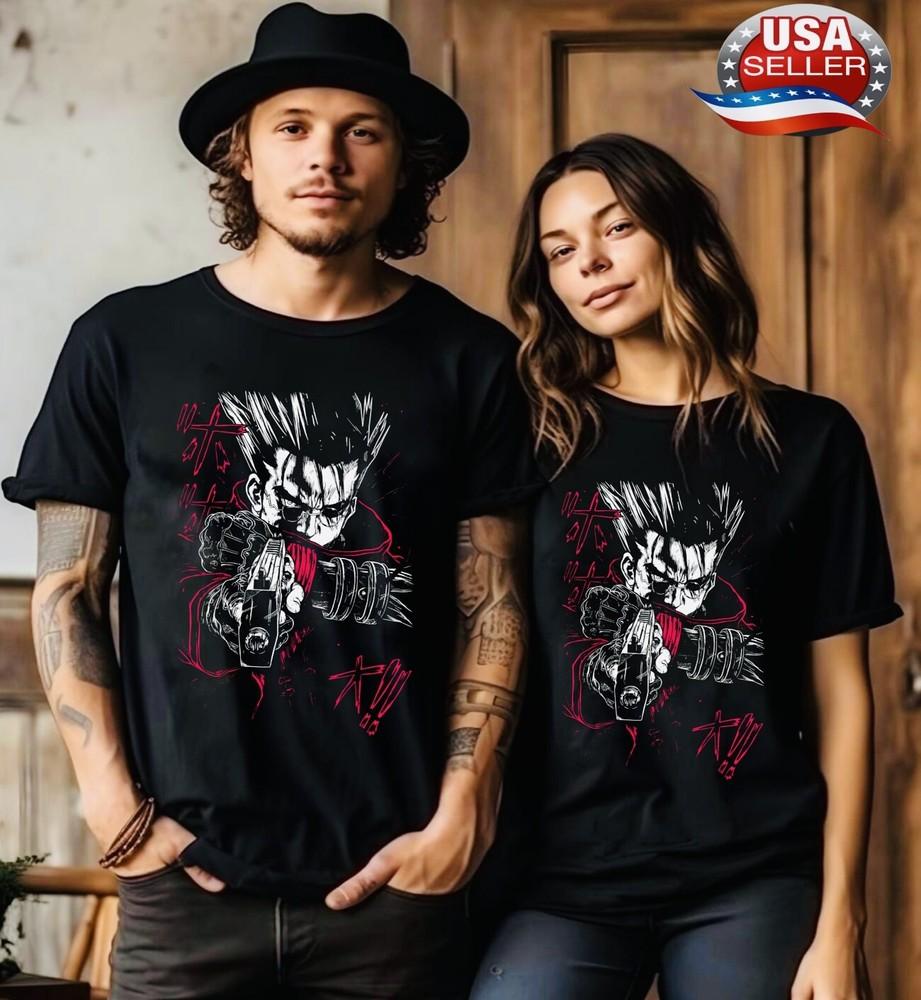 

Trigun Vash Stampede Луна Аниме Манга Унисекс Футболка Футболка Футболка ВСЕ РАЗМЕРЫ S