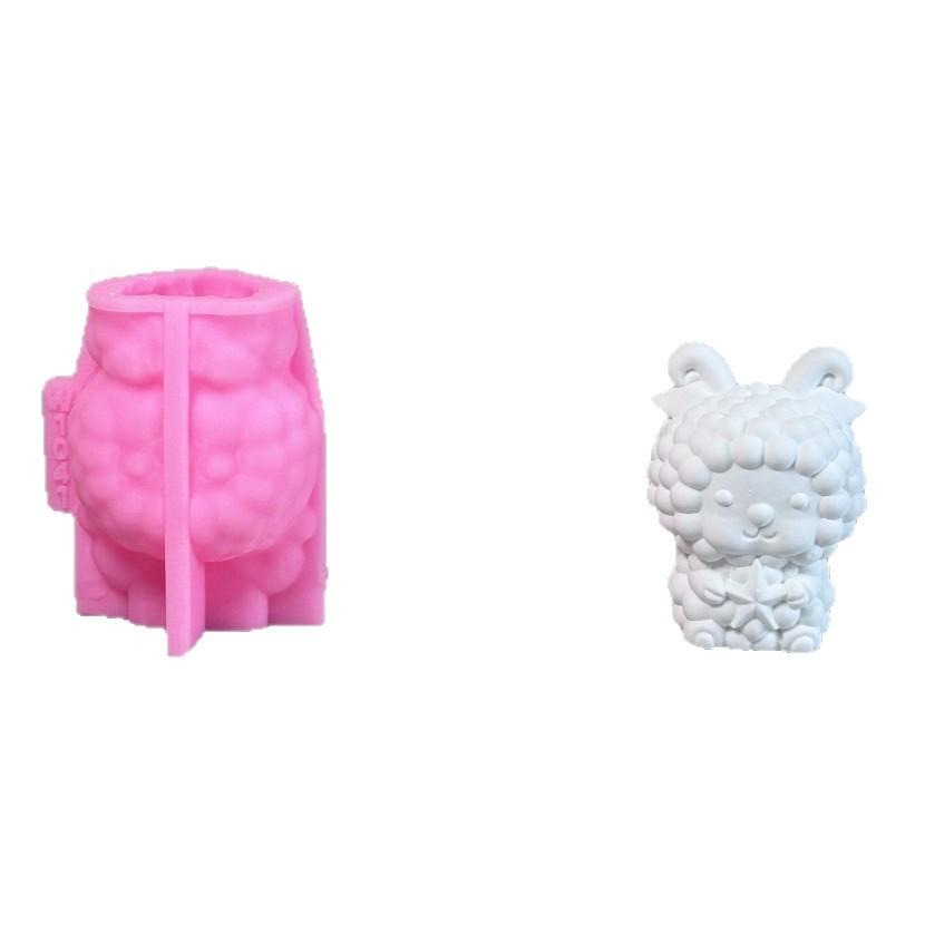 3D Cute Sheep Candle Silicone Mold Lamb DIY Aromatherapy Candle Gypsum Clay Resin Mold Goat Soap Mold Home Decoration Gifts