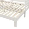 Pull-Out Bed Daybed, Bed, 90 X 200cm, Solid Pine, with Second Children Sleeping Space And Roll-Up Slatted Frame, Heart-Shaped White Flat