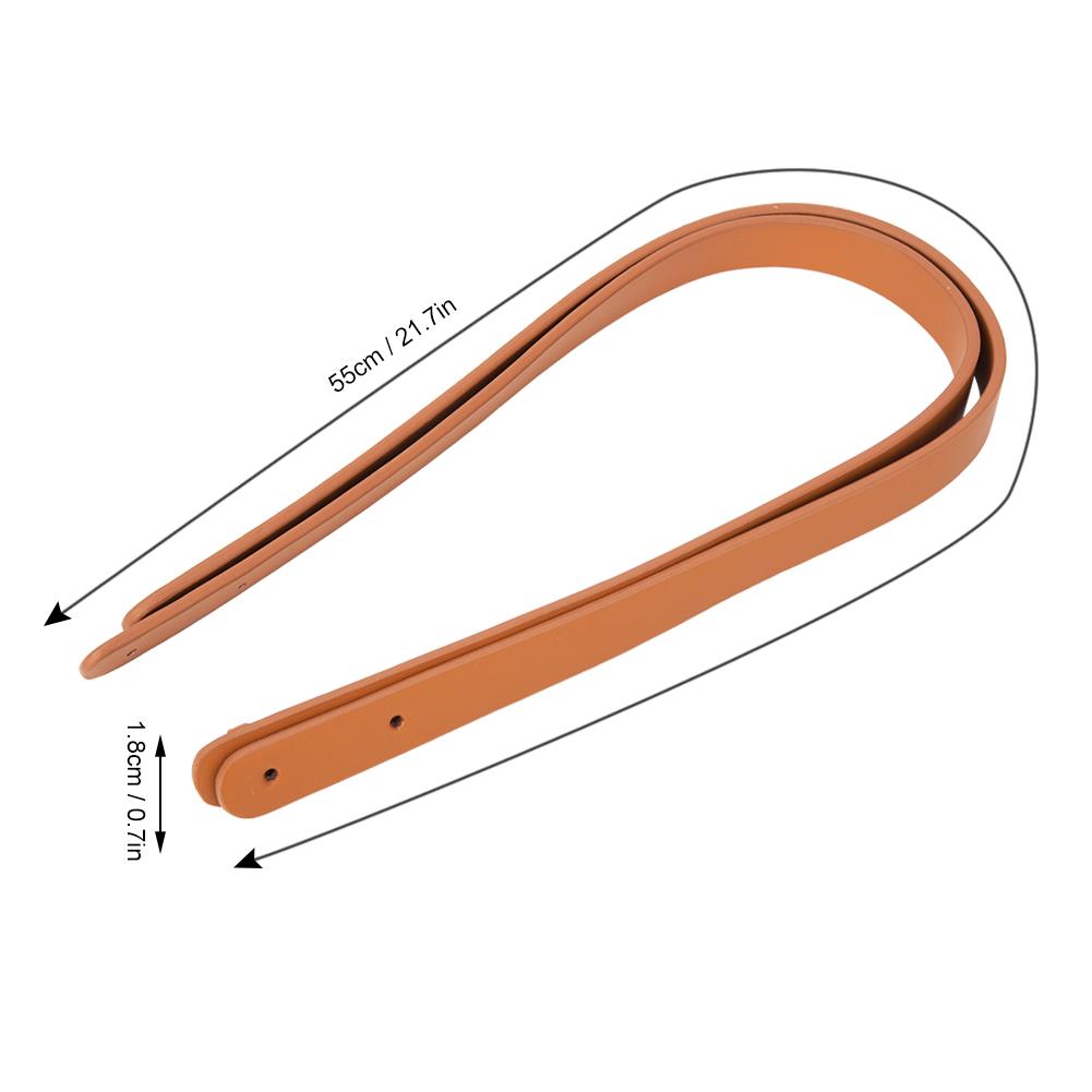 2Pcs Bag Hand Strap Split Leather DIY Hand Made Handbag Parts with 8 Set Bronze Rivets
