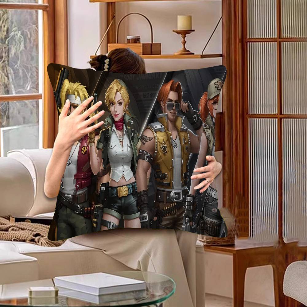 Classic Retro Game Metal Slug Gamer Pillow Cushion Cover Pillowcase Living Room Sofa Home Decor Customized