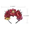 Elegant Simulated Flower Shape Headbands Skull Hair Hoop Headbands for Women Girls Wedding Party Supplies