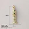 Eco-friendly Colored Enamel Fish DIY Charms Jewelry Making Accessories for Earrings Bracelet Necklace Craft