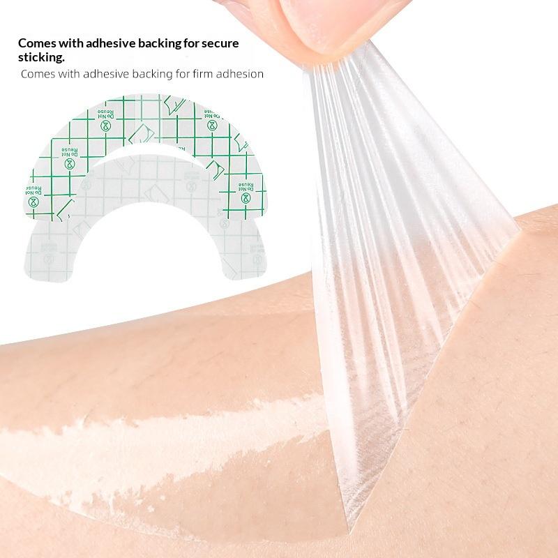 10Pcs Hydrocolloid Adhesive Seal Extender Strip Ostomy Barrier Strip Colostomy Bags Curved Ileostomy Tape For Stoma Urostomy Bag