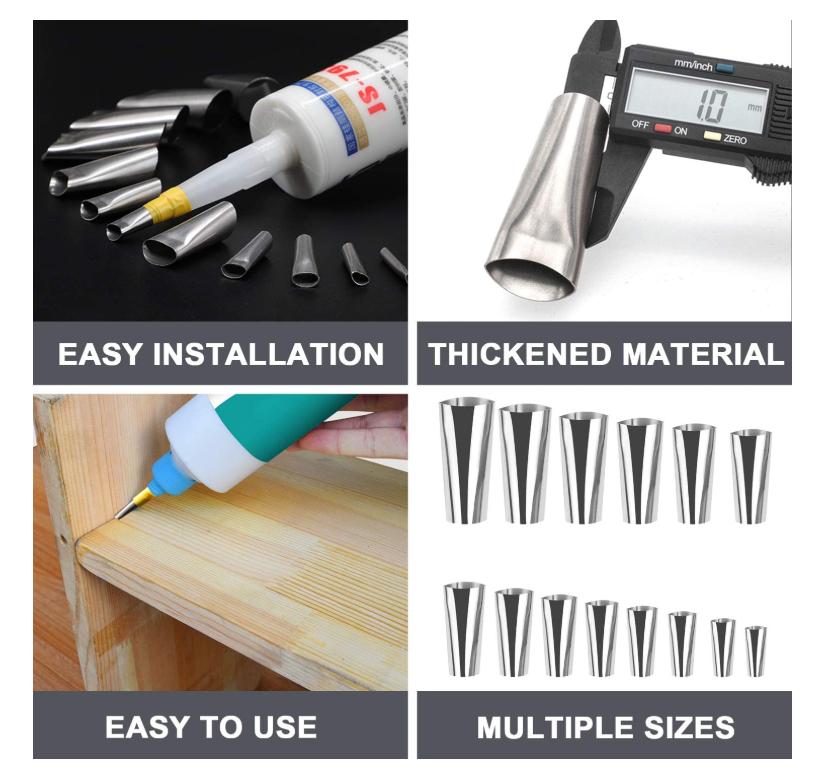6 in 1 Silicone Reusable Caulking Tools Sealant Finishing Grout Scraper 14Pcs Caulk Nozzle Applicator Finisher Kit