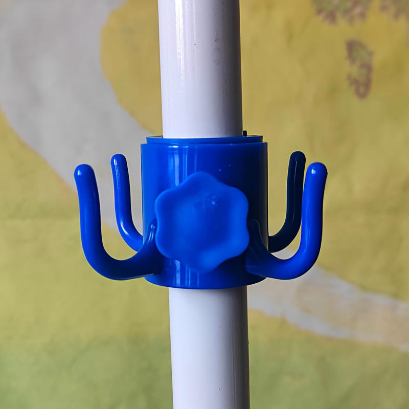 Beach Patio Umbrella Hanging Hook Beach Camping Trips Four-corner Plastic Umbrella Holder Hanger for Towels Hat Clothes