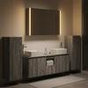 6 Piece Bathroom Furniture Set Grey Sonoma Engineered Wood & Glass