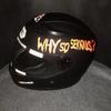 1 Stück Autoaufkleber WHY SO SERIOUS Motorradhelm Kreativer Aufkleber Halloween Englisch Auto Dekoration Aufkleber