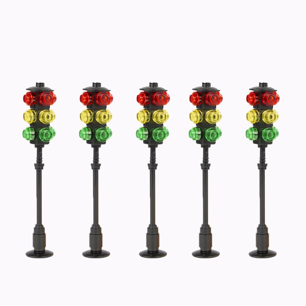 MOC Bricks Toys Model Compatible MOC Parts Bricks City Street Lamp Building Block Lamp with Halloween Bat Lamp