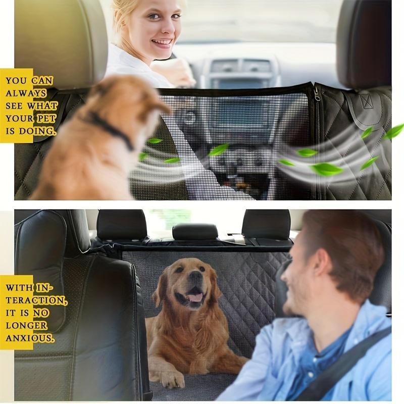 STLFOverseas In Stock Eco-Friendly Dog Car Seat Cover Nylon Polyester Mesh Window Storage Pockets Backseat Pet Accessory