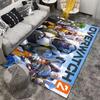 Overwatch Mecha Animal Print Flannel Rug Non-Slip, Suitable for Bedroom, Living Room, and Children's Room Decoration