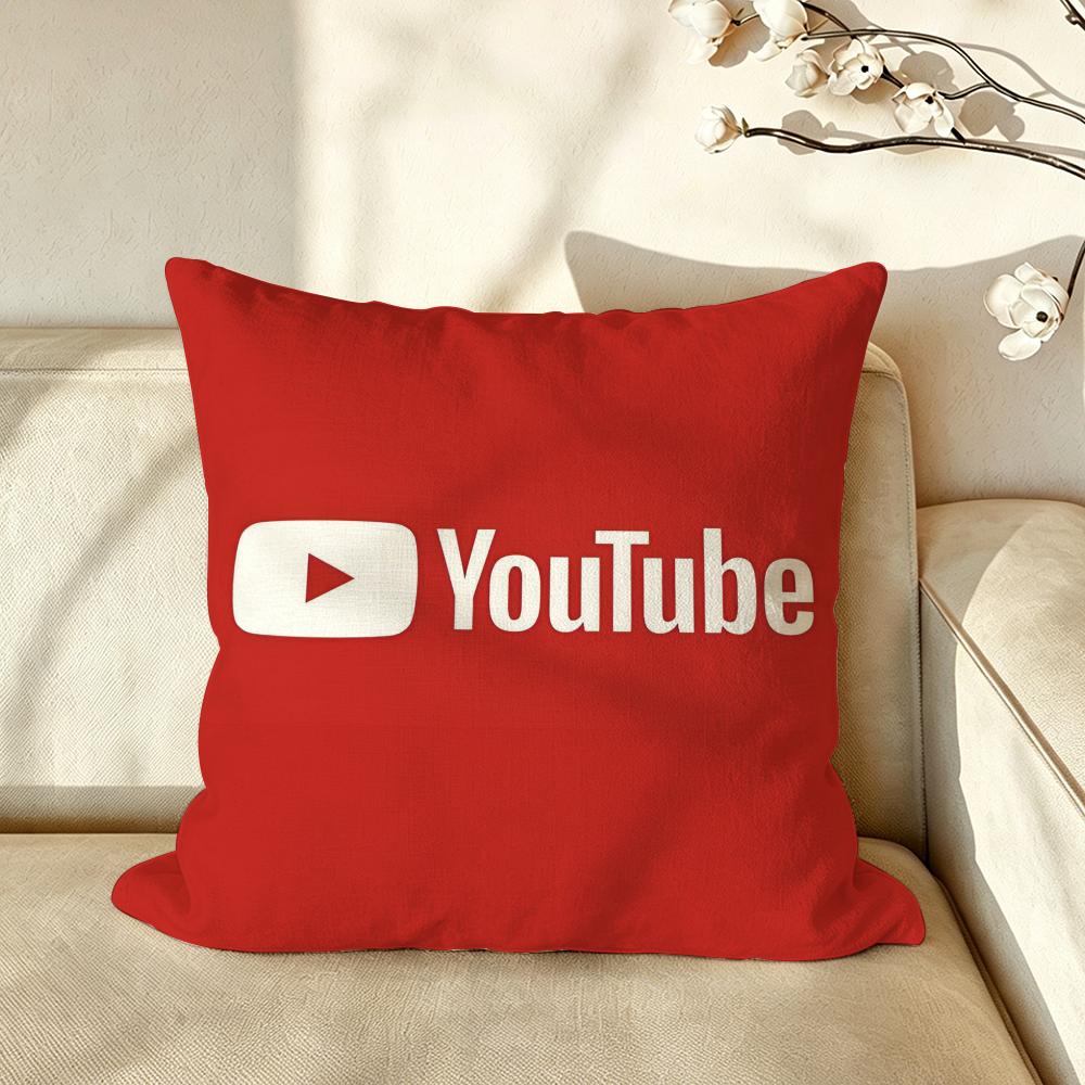 Platform YYouTube Cushion Cover Pillow Case Antidustmite Pillowcase Silky Short Plush Sofa Cushion Cover hot