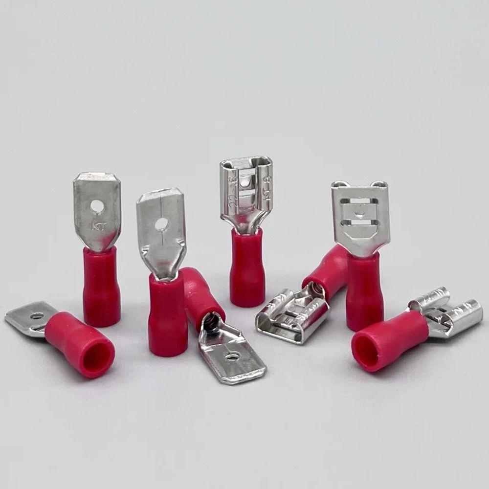 50Pcs 2.8/4.8/6.3mm Wire Connectors Insulated FDD/MDD1.25/2/5.5 Electrical Crimp Terminal Spade Female/Male Quick Disconnects