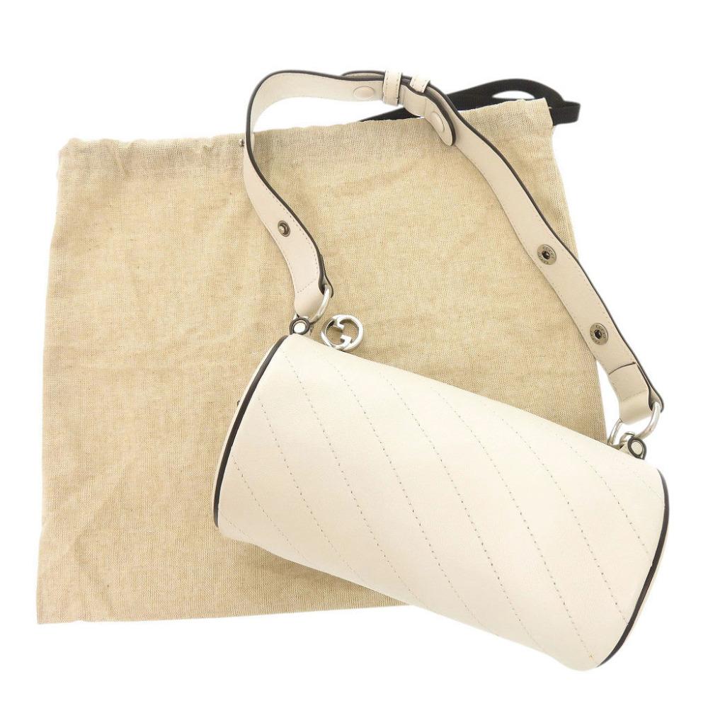 Used AUTHENTIC GUCCI 760170 One Shoulder Bag Blondy Shoulder Bag White Leather