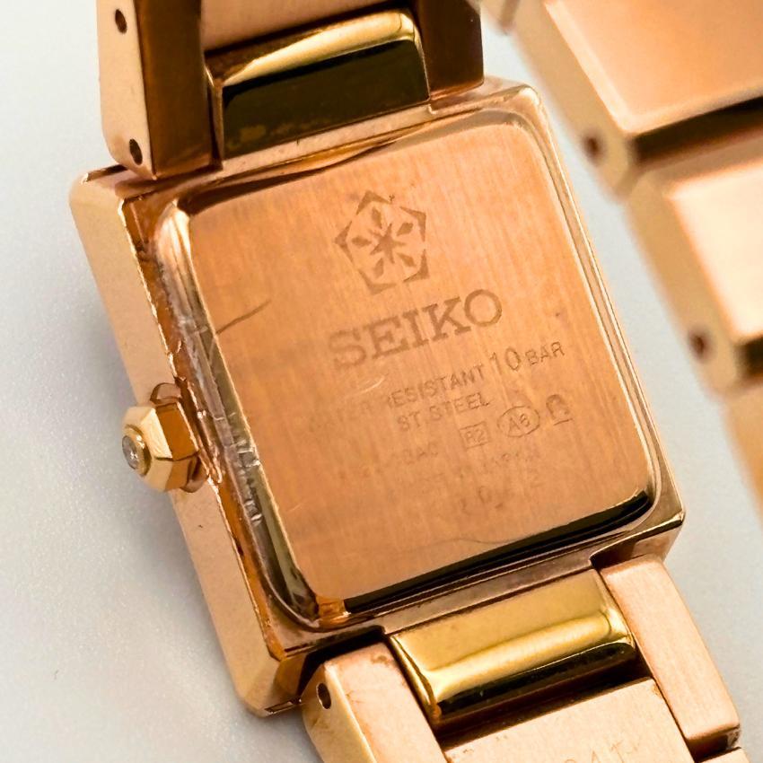 [USED] Working SEIKO Rukia Karite Diamond-Set Pink Gold Women's Watch