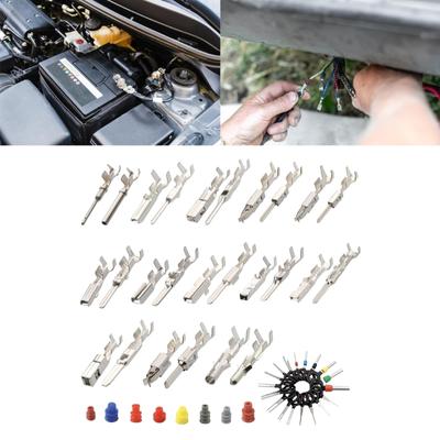 500Pcs Car Wire Terminals Connector Pin 1-3.5mm Auto Electric Connector NonInsulated Plug Removal Male Female Crimps Pin