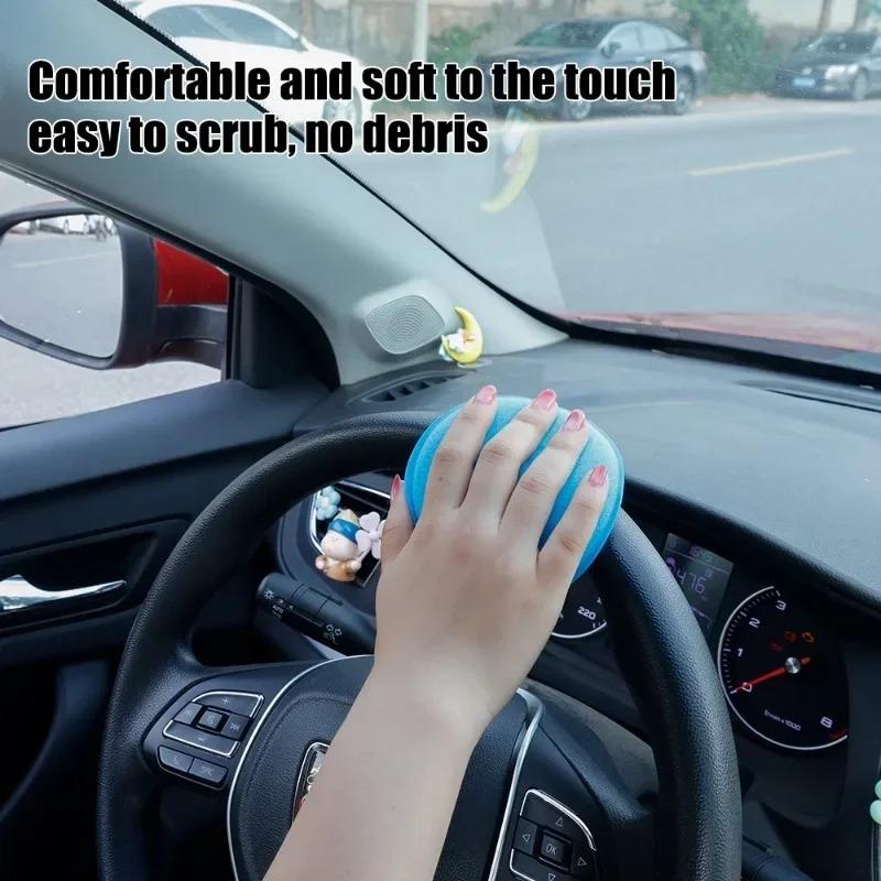 Round Car Waxing Polish Wax Foam Sponge High Density Applicator Pad Cleaning Sponge Auto Detail Washing Car Cleaning Tool