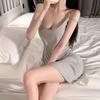 Korean ins pajamas women's summer leaking back suspenders pajamas dresses pure desire sexy thin girl loungewear