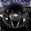 1pc Car Rhinestones Steering Wheel Cover With Crystal Artificial Diamond Sparkling Car Steering Wheel Protector