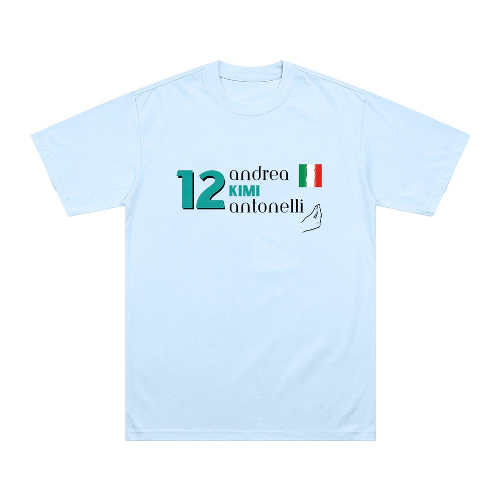 Andrea Kimi Antonelli T Shirts Italian Driver Rookie Unisex Tees Fan Merch Gift High Quality Cotton Clothes Fashion Versatile Tops Funny Anime T-shirt