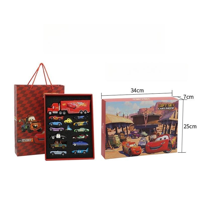 Disney Pixar Cars McQueen Matt Uncle Mike Truck Alloy Diecast Car 1:55 Model Car Box Gift