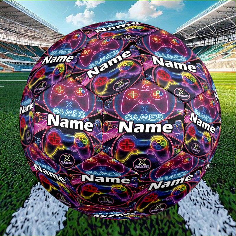 Custom Name Personalized Game On Print Size 5 Soccer Ball Training & Match Football, for Team, Kicking, Gift for Football Enthusiasts