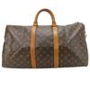 Used LOUIS VUITTON Boston Bag Kiepol Band Barriere 50 M41416 Monogram/Nume Leather Brown Shoulder