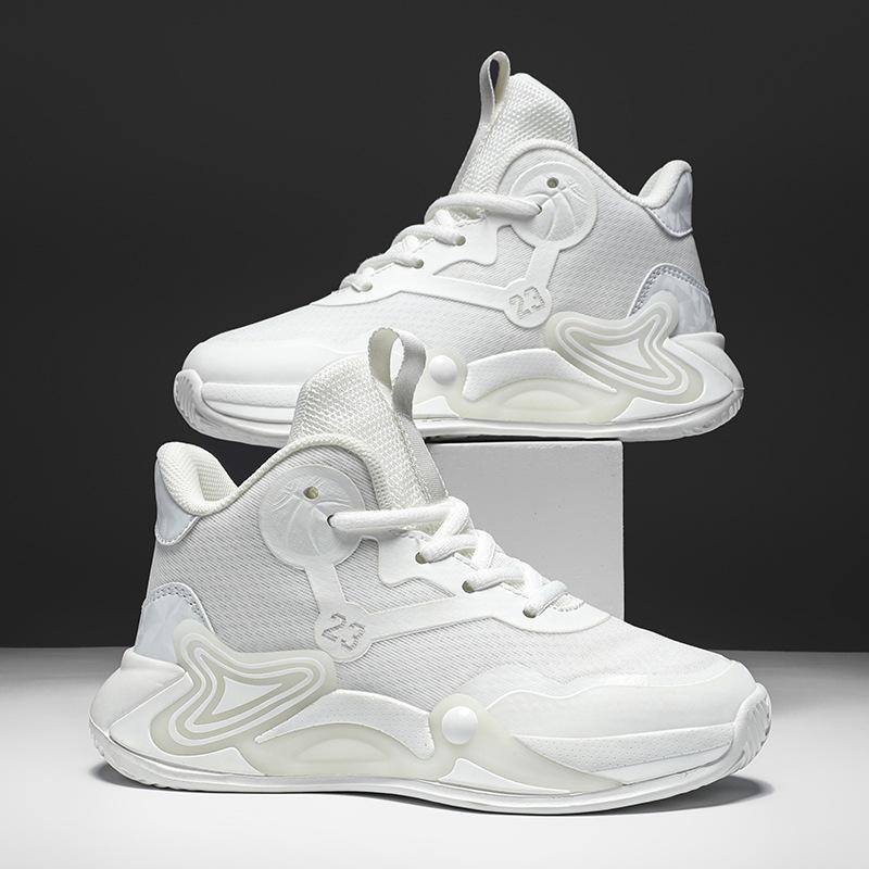 Frühling und Sommer Neue Mesh Atmungsaktive Rutschfeste Jungen Verschleiß-beständig Bequeme Weich-sohle Basketball Schuhe Reibung