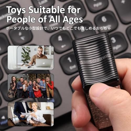 Taiyuanyuan Magnetic Metal Push Fidget Slider, Stress Relief Gadget with Tuning Fork Effect, EDC Time Killer for Adults, Christmas/Birthday/New Year G