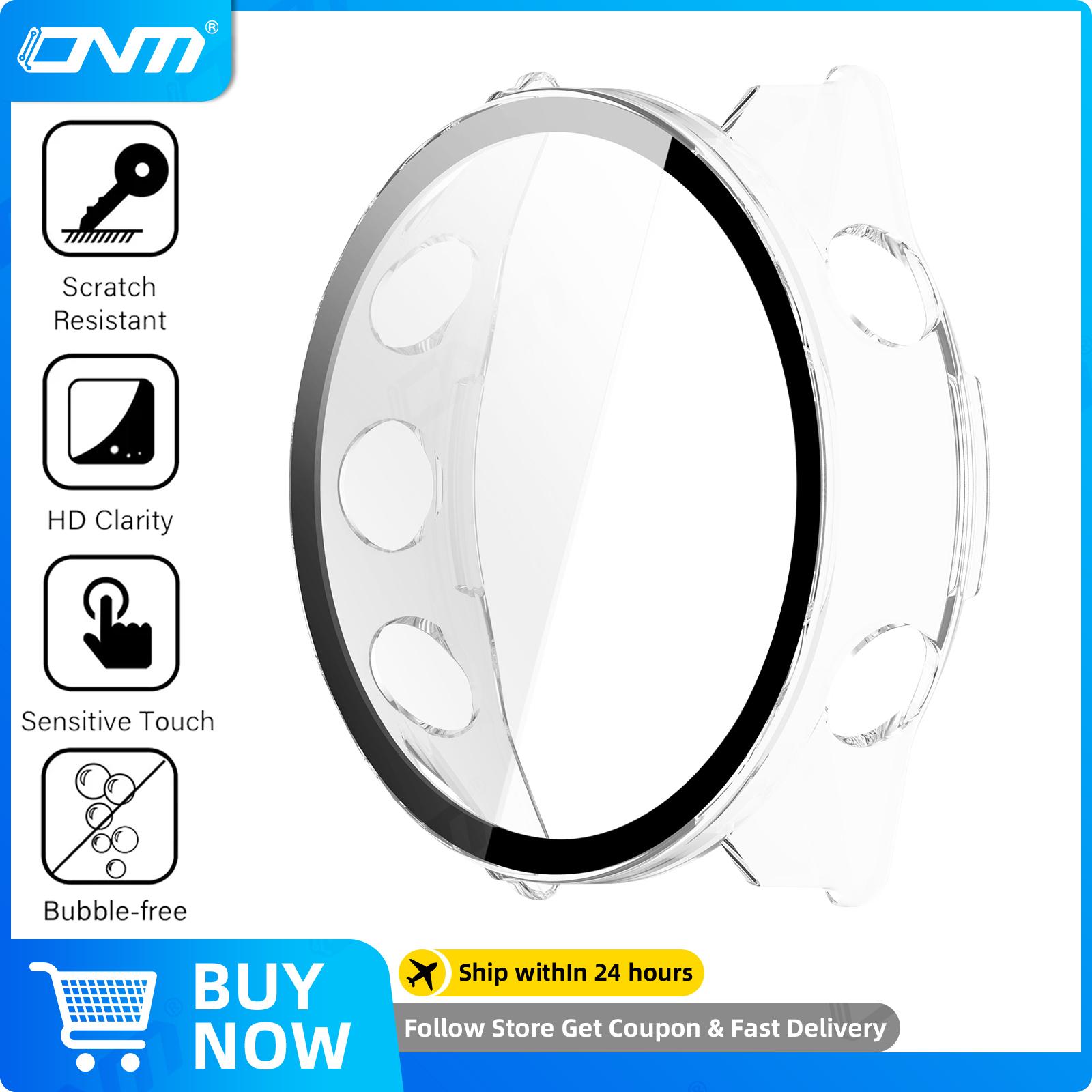 

Стекло+Чехол для Garmin Forerunner 970 570 42мм 47мм Защитное стекло для экрана и Жесткий ПК Защитный бампер Аксессуары Garmin 570 47mm чистый