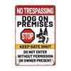 Pc Attention au Chien Panneaux Avertissement Interdiction d'Entrer Panneaux Métalliques Propriété Privée Chien sur les Lieux Panneau pour Jardin Décoration Extérieure x I
