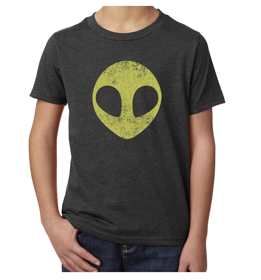 Vintage Alien Kid s Shirts, Nice Graphic Tees, Funny Alien Shirts! S