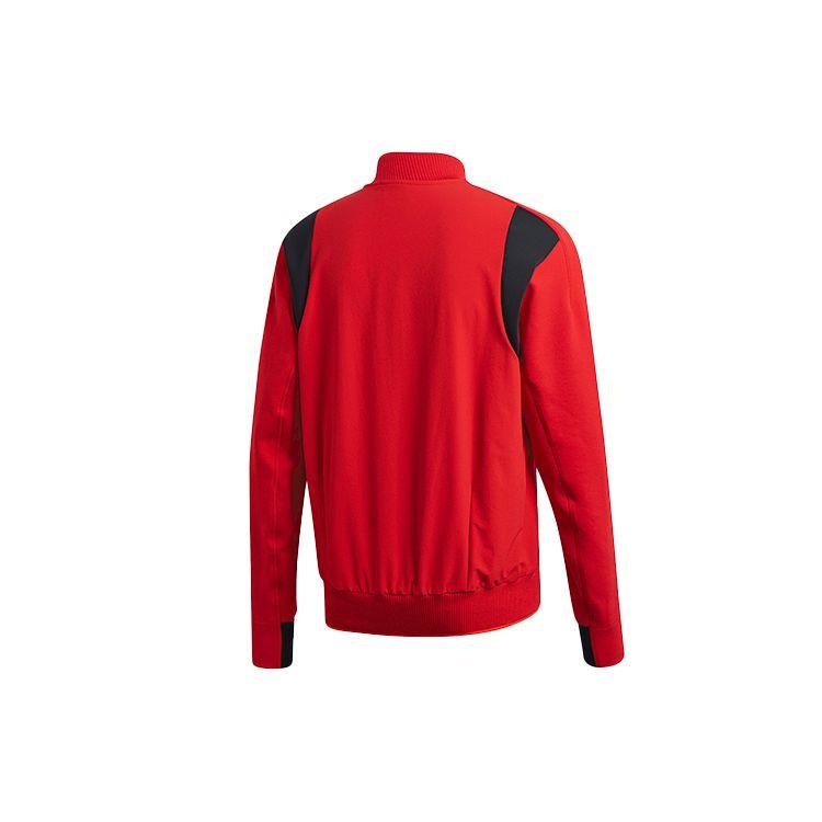 Adidas Colorblock Logo Letter Patch Casual Sports Jacket Men Outerwear Light-Crimson FI4681