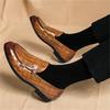 Britain New Pointed Double Buckle Monk Strap Leather Shoes for Men Casual Loafers Formal Dress Footwear Sapatos Tenis Masculino