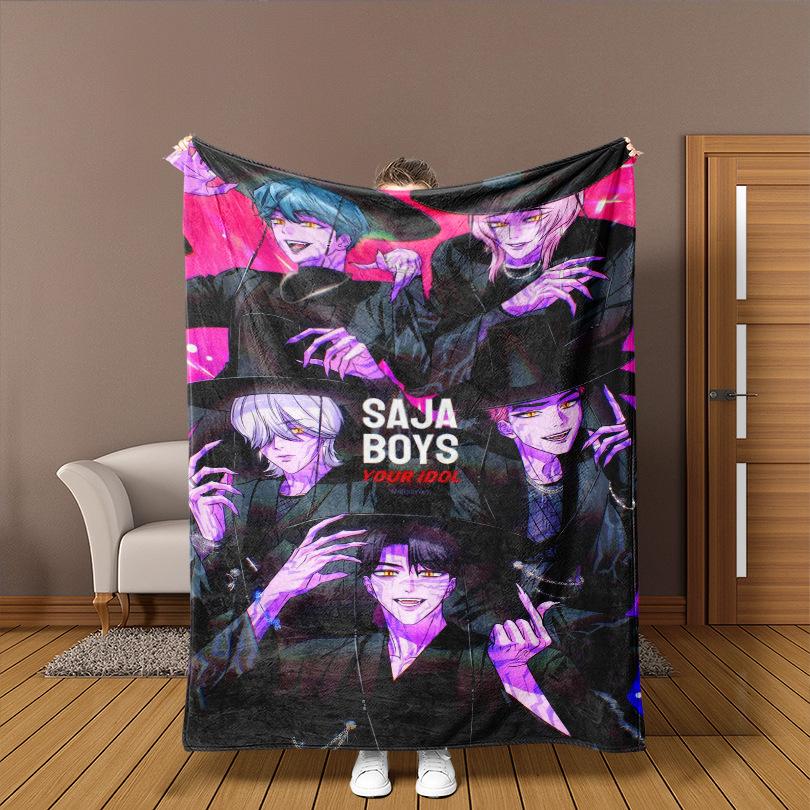 K-P Men'S Picture Girl Group Witch Hunter Group Peripheral Printing Blanket Flannel Comfortable Soft Blanket, Welfare Blanket, Gift Blanket