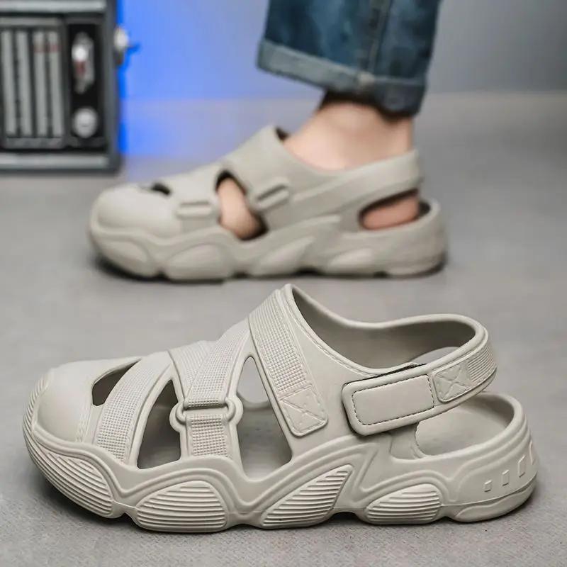 Fashion Ultralight Male Shoe with Platform Height High Quality 2025 Styles Descount New Design Pvc Daily Use Breathable 39 Men's Sandal