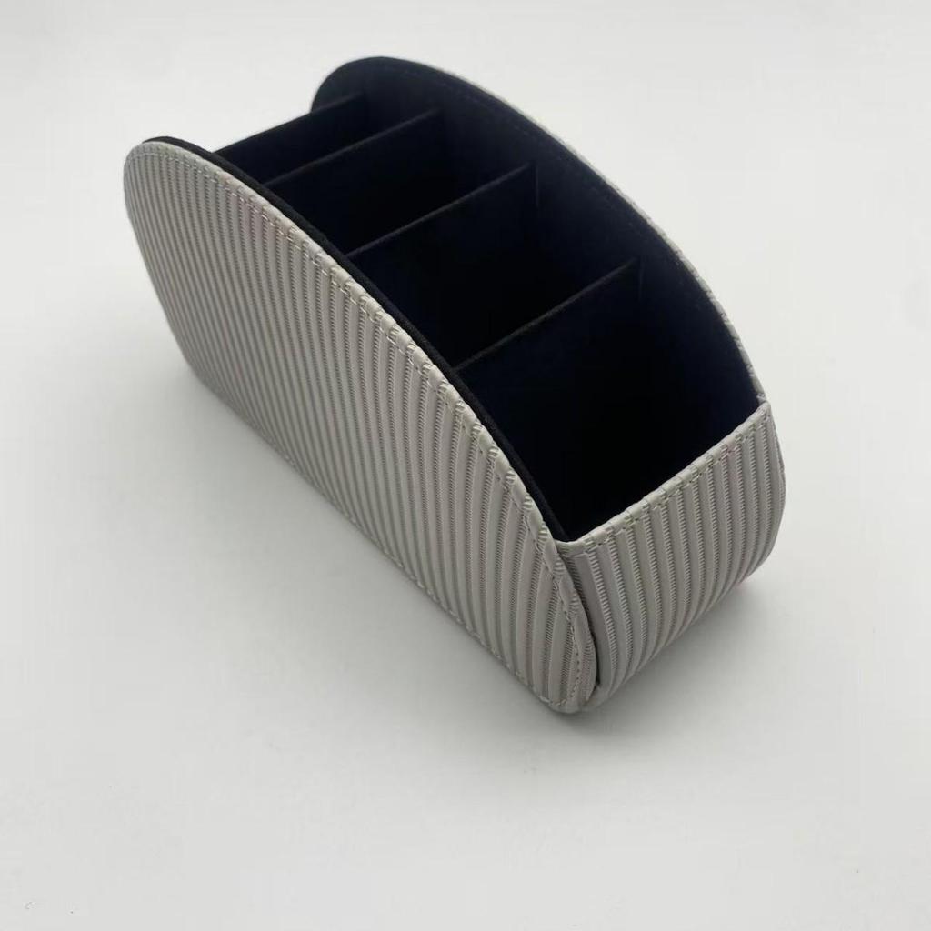 PU Leather Remote Control and Cosmetics Storage Box for Home or Office