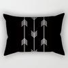 Pillowcase, Peach Skin Velvet Modern Simple Black And White Geometric Striped Pattern Sofa Cushion Cover, Soft Skin-friendly Rectangle Pillow Case 30x
