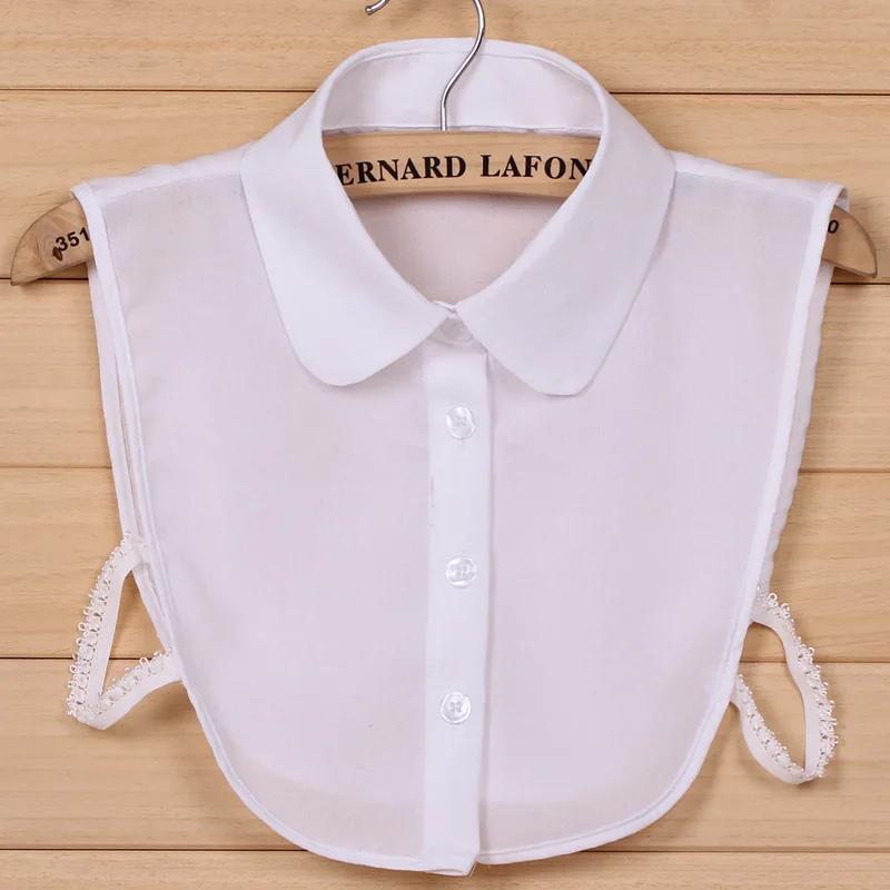 Fake Collar For Shirt Detachable Collars Solid Shirt Lapel Blouse Top Men Women Black White Girls Top Clothes QH132
