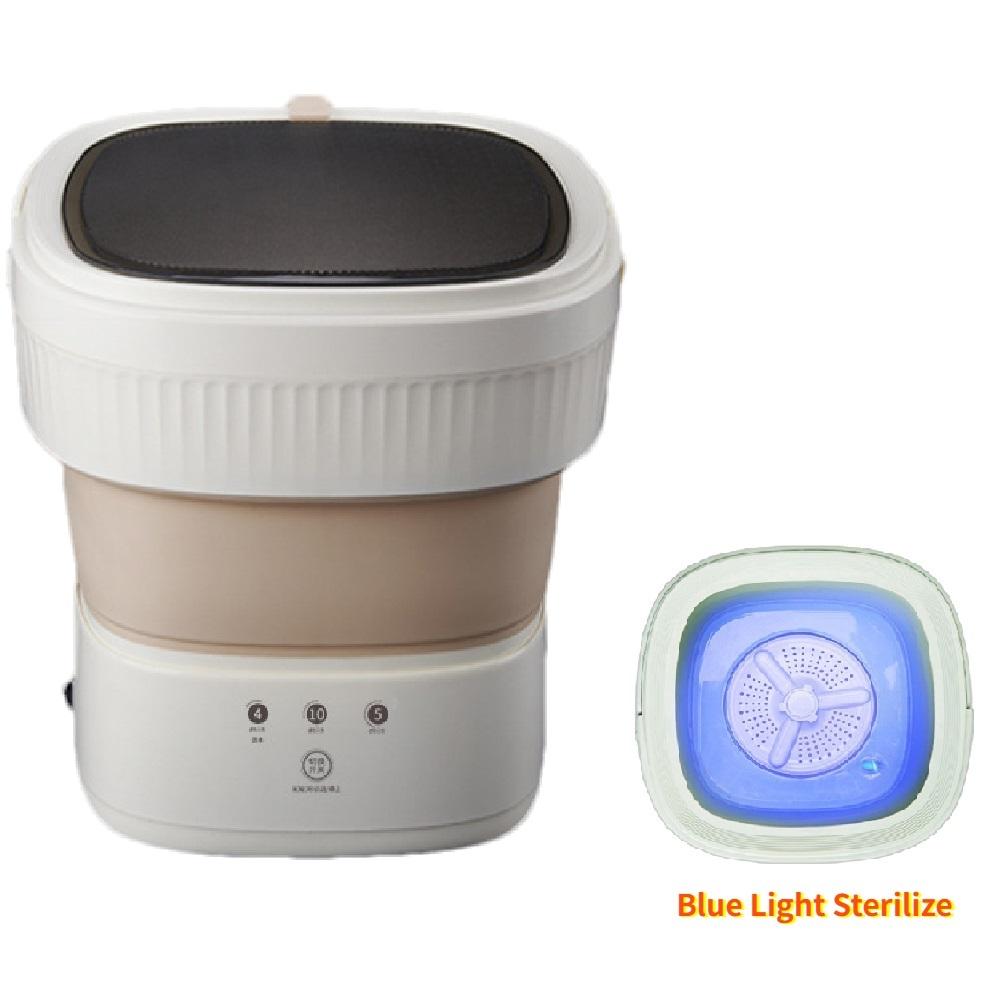 Portable Foldable Washing Machine Ultrasonic Blue Light Sterilization Mini Washer For Household Travel