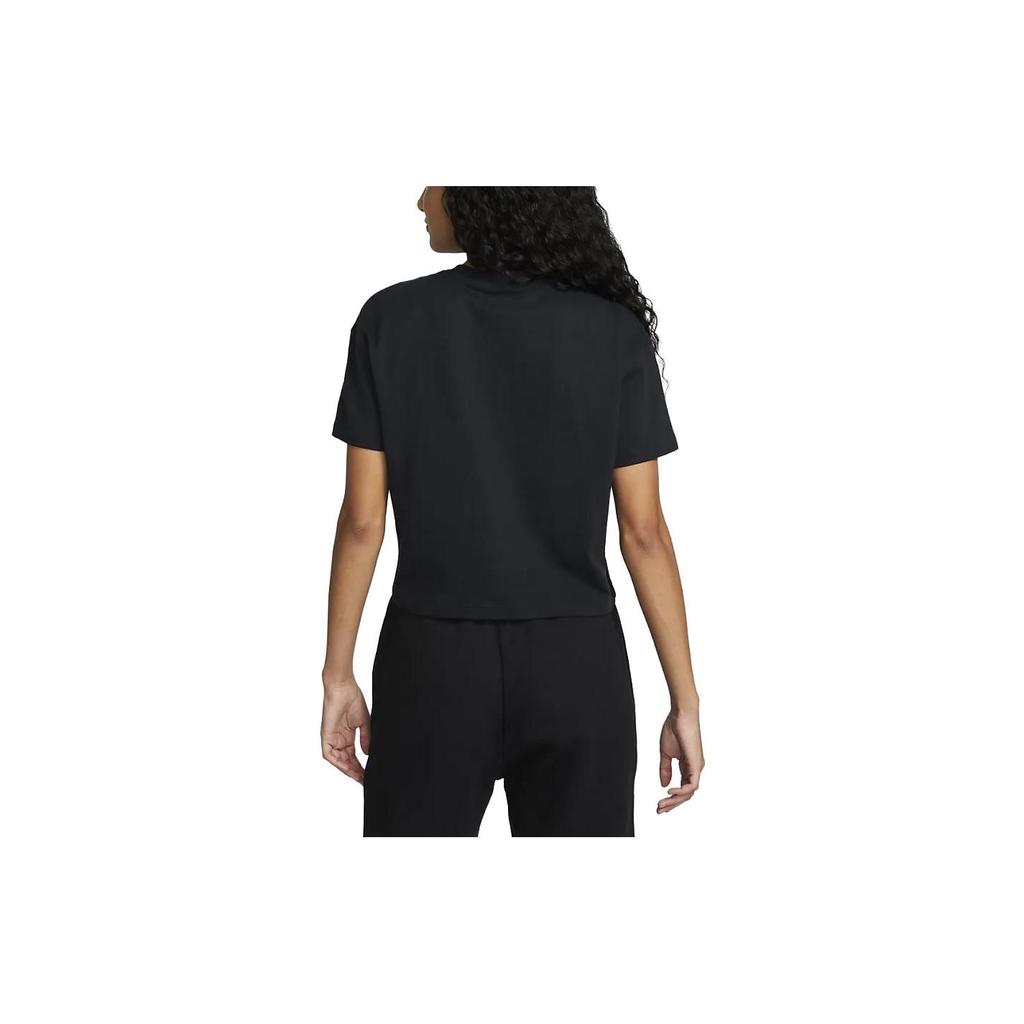 Nike Womens NikeLab Solo Swoosh Tee Black Women Streetwear CV0560-010