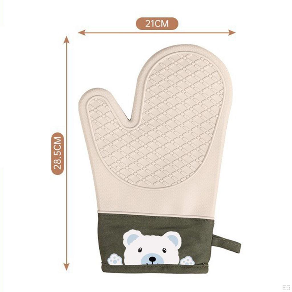 Silikon-Ofenhandschuh, Küchenhandschuhe, Küchenhelfer, Robust, Rutschfest, Hitzebeständig für Mikrowelle