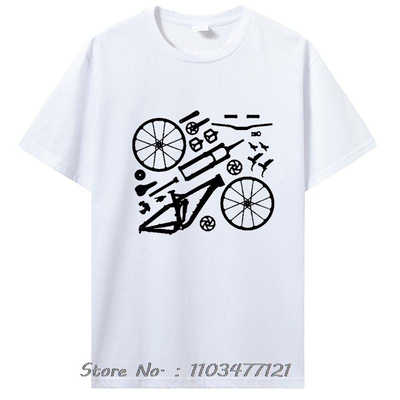 Neues Enduro Mountainbike Mtb Teile T-Shirt Ohne Etikett Baumwoll-T-Shirt Grafik Baumwoll-Tees Herrenbekleidung lustiges Übergroßes T-Shirt