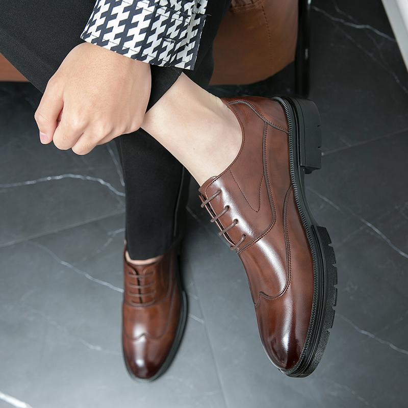 Herrskor för alla säsonger Läder Mode Bekväma att bära för dagligt bruk Hållbart material med god kvalitet