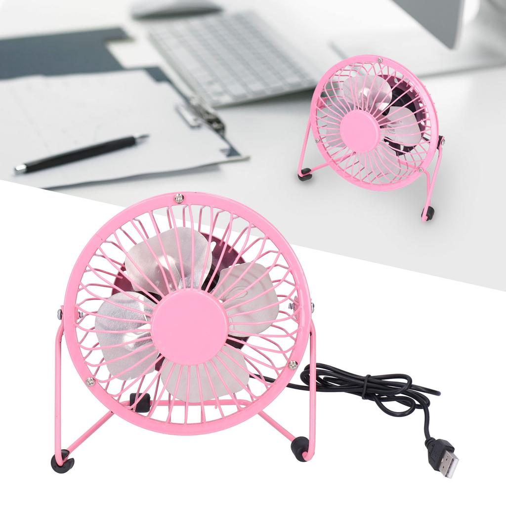 Fan USB Portable Silent Aluminum Blade   Desk Desktop Iron Crafts Fans