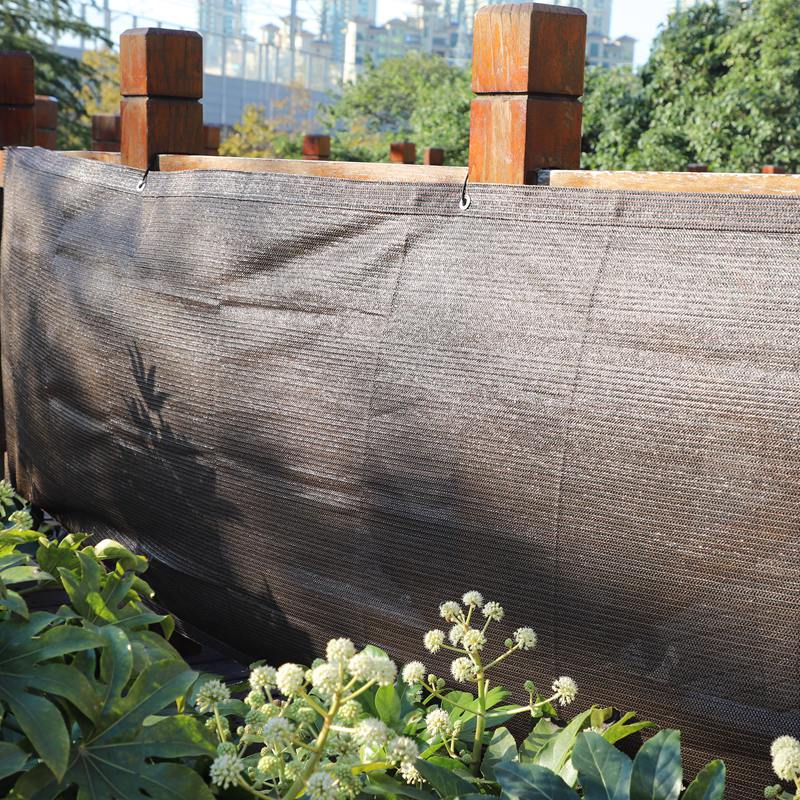 Outdoor Sunshade Net Garden Terrace Sunshade Cloth Brown HDPE Camping Shade Sail UV Protection 95% Shading Net Store Sun Cover