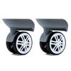 A65 2Pcs Trolley Casters Replacement Heavy Duty for Luggage Box Suitcase 360 Degree Swivel Kit Double Row Silent Wheel